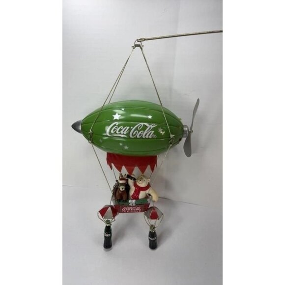Coca-Cola Mobile Polar Bear Magical Ride Around The World BLUE Blimp Zephyr 32" - Picture 2 of 8